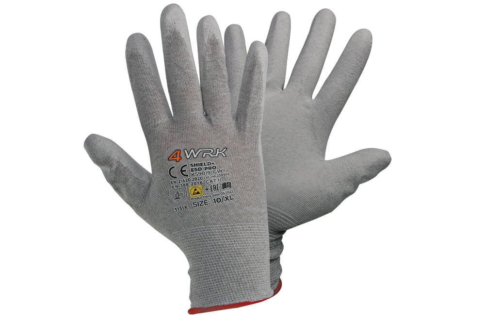 Rękawice robocze 4WRK Shield+ ESD Pro GW 8/M